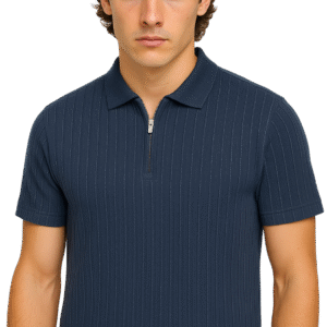 Perry Ellis - Zipper Polo - Blue 2