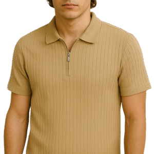 Perry Ellis - Zipper Polo - Brown 2