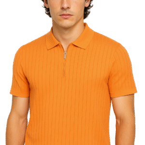 Perry Ellis - Zipper Polo - Orange Full