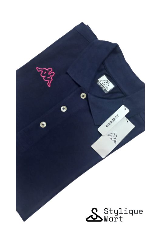 Kappa Polo - Solid Navy Blue Angle Shot