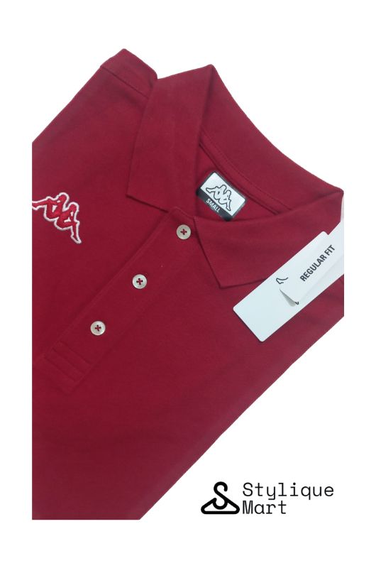 Kappa Polo - Solid Red Angle Shot